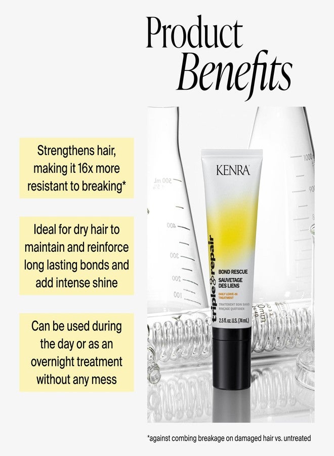 كينرا بروفيشنال، علاج ثلاثي لإصلاح روابط الشعر | علاج يومي يُترك على الشعر | 2.5 أونصة - Image 2